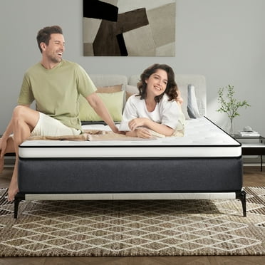 Full Mattress, 14 inch Hybrid Mattress in a Box,Medium Firm
