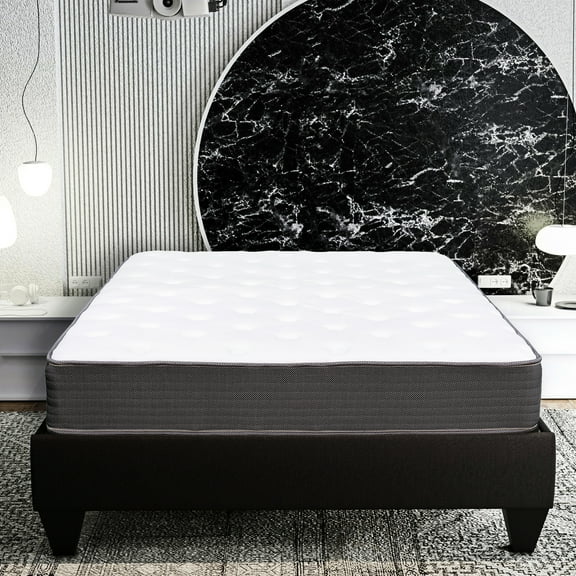 Full Mattress 8 In. With Gel Foam, Pocket Coil For Targeted Support And Minimized Motion At Rest Mattress, Size, Comfortable Foam A Good Night's Rest, White/gray