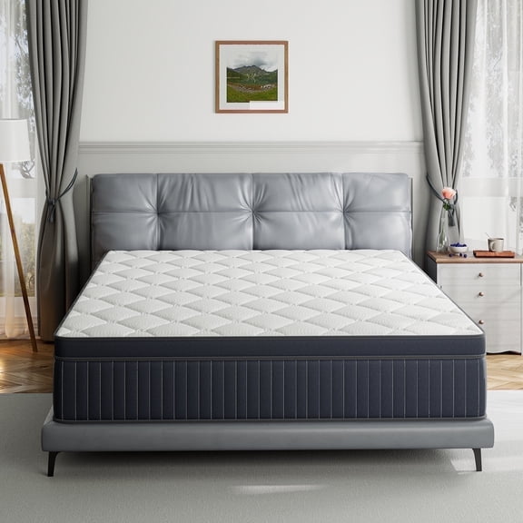 Full Mattress, Babo Care 12 Inch Cooling-Gel Memory Foam and Individually Pocket Innerspring Hybrid Mattress, Full Bed Mattress in a Box, CertiPUR-US Certified, Medium Full Size Mattress