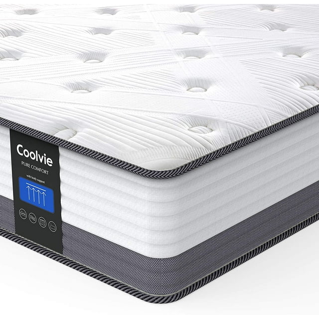 Coolvie 10 Inch Gel Memory Foam Hybrid FullSize Mattress