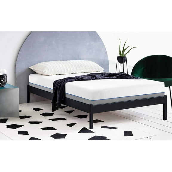 Full Mattress for Daybeds, 8'' Memory Foam Mattress with Hypoallergenic Cover, Medium Comfort Gel & Charcoal Foam Mattress, Perforated Breathable Foam Mattress for Cot, Tri-Fold, Any Mattress, S9768