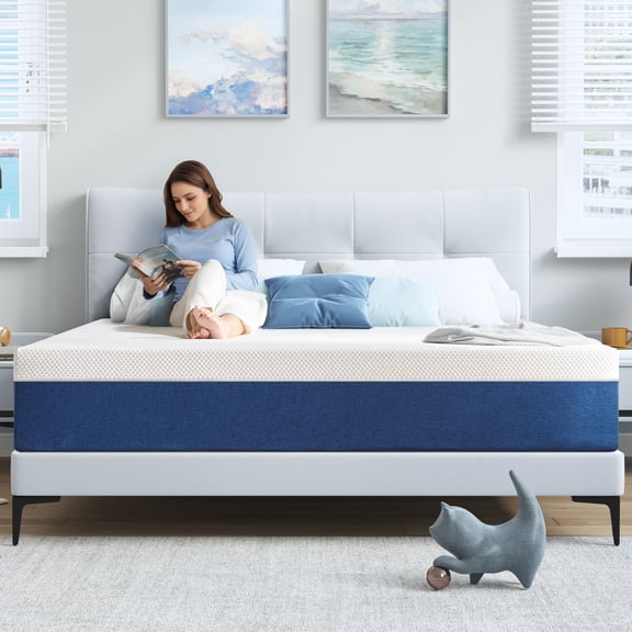 Full Size Mattress, GELBIY 10" Medium Gel Memory Foam Mattress in a Box for Adult, Pressure Relief