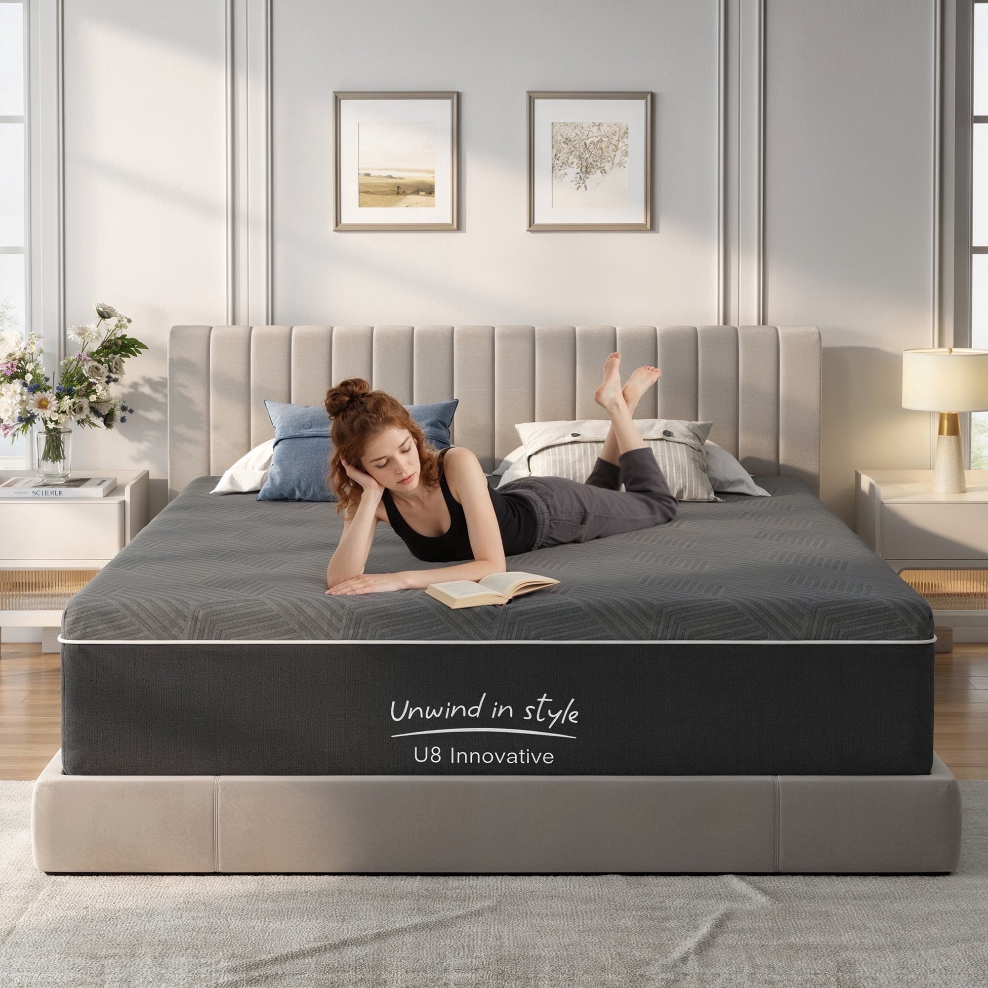 Full Mattress, Holaki 12" Memory Foam Mattress Full Size Bed in a Box, Green Tea Bamboo Charcoal Gel Foam with Removable Cover for Pressure Relief, Medium Firm, CertiPUR-US Certified