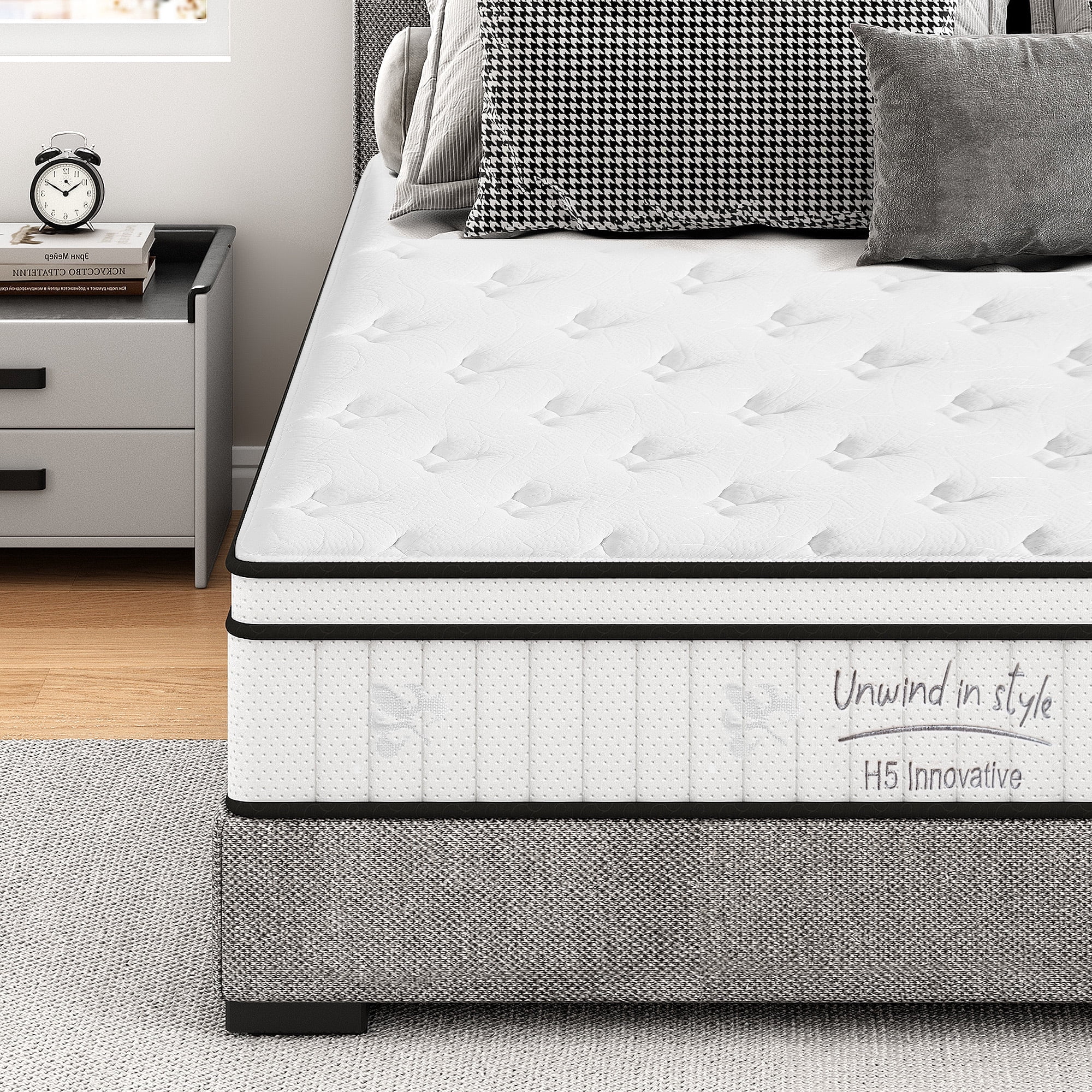Holaki 12" Full Hybrid Mattress, Memory Foam & Pocket Springs, Medium Firm, Cooling Comfort, Pressure Relief, Breathable, Mattress in a Box, CertiPUR-US Certified