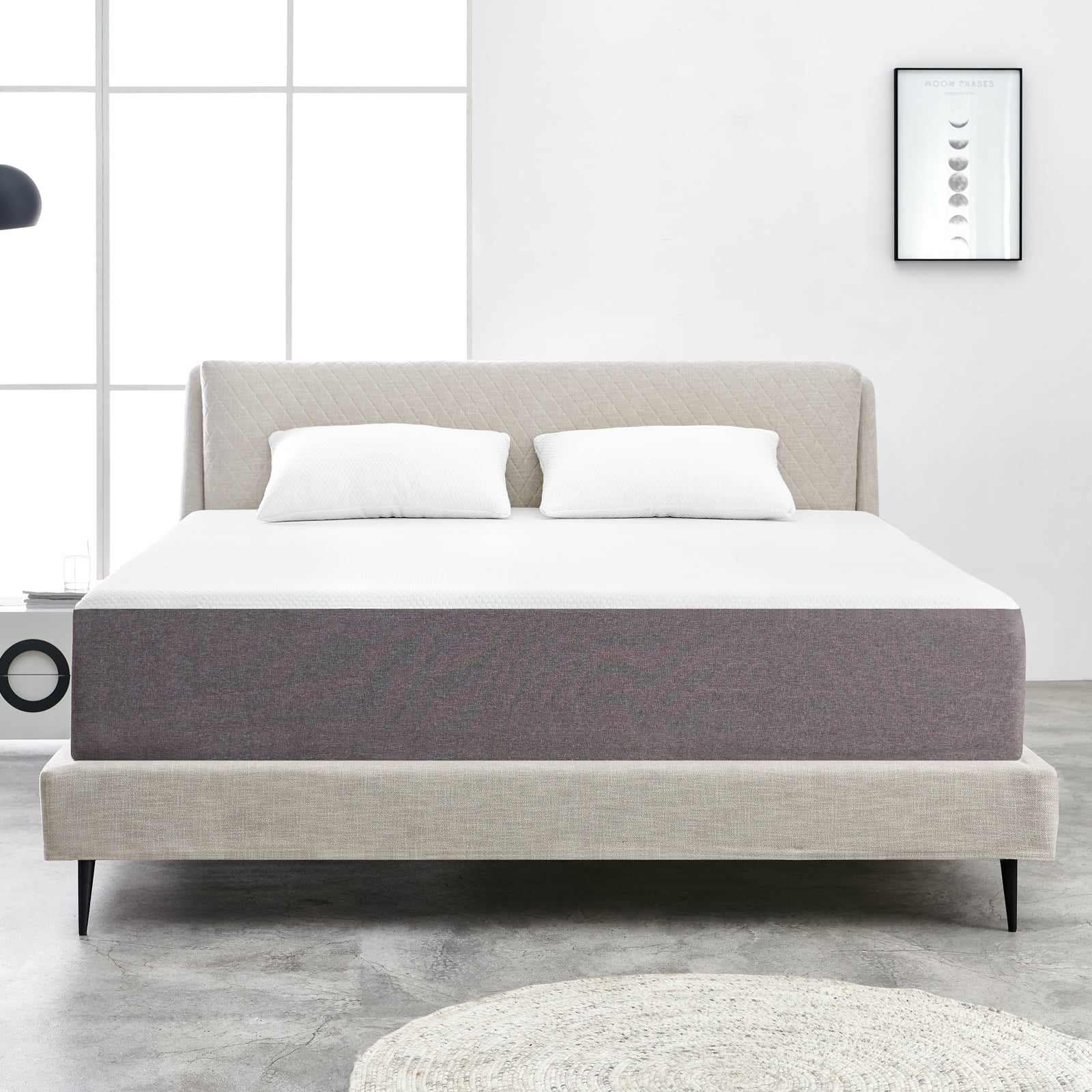 Full Mattress, Madinog 12 inch CoolingGel Memory Foam Mattress in a