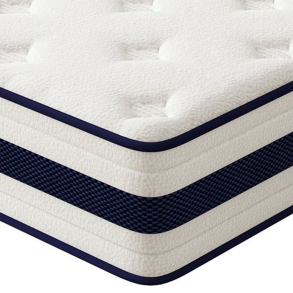 Full Mattress,Nisien 10 Inch Hybrid Mattress in a Box, Gel Memory Foam Mattress, Individually Wrapped Pocket Coils Innerspring Mattress, Support & Pressure Relief, Medium Firm Feel, 54"*75"*10"