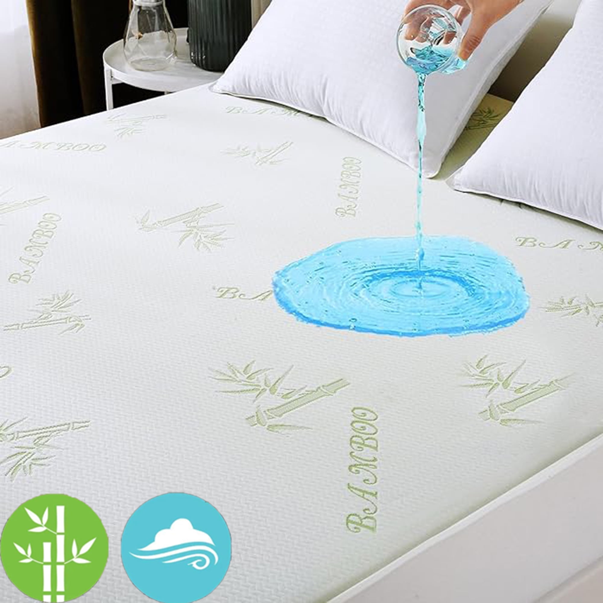 Full Mattress Protector 100% Waterproof Mattress Cover Deep Pocket