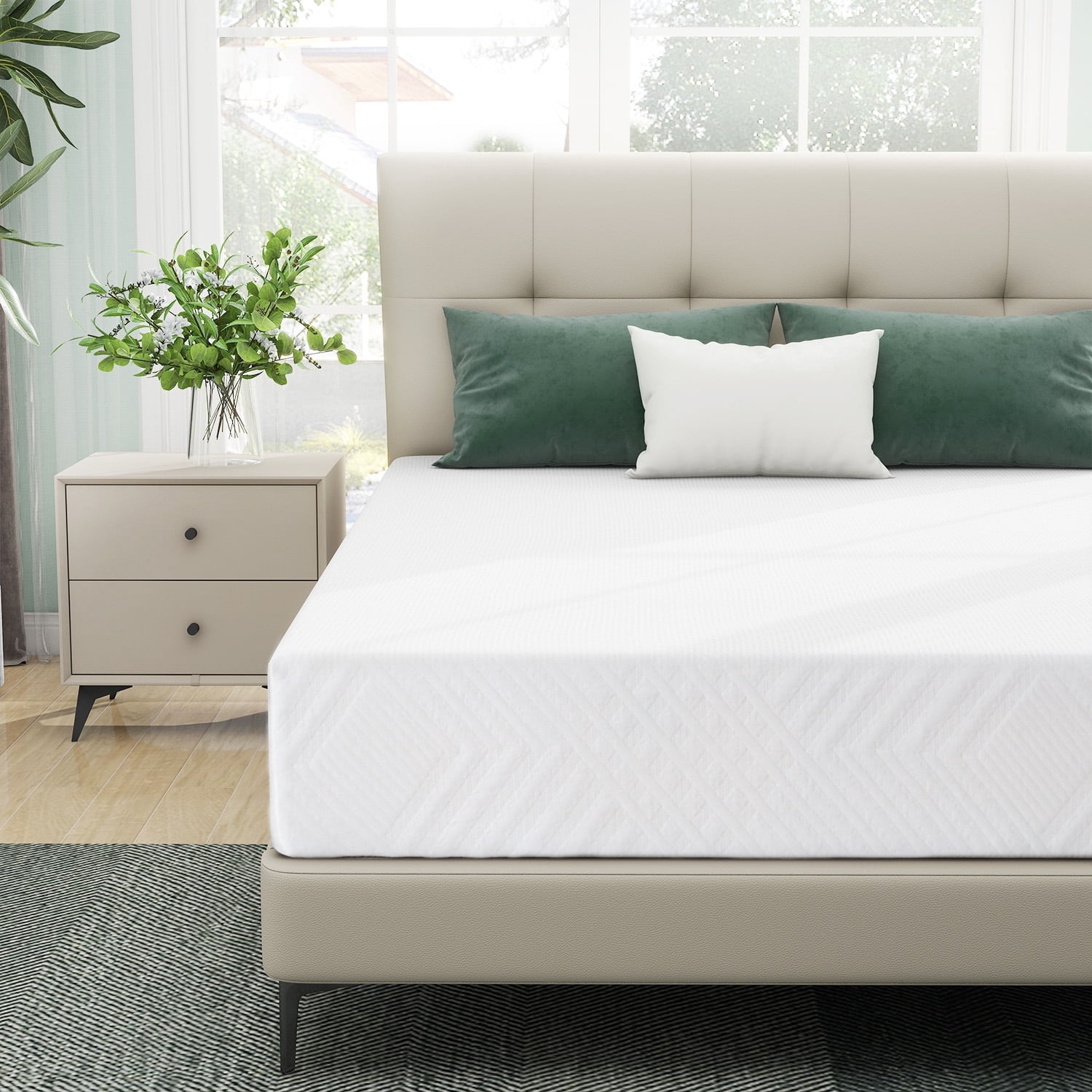 Full Mattress,Beddle 8" Gel Memory Foam Mattress with Removable Cover Mattress in a Box Medium Firm Mattress