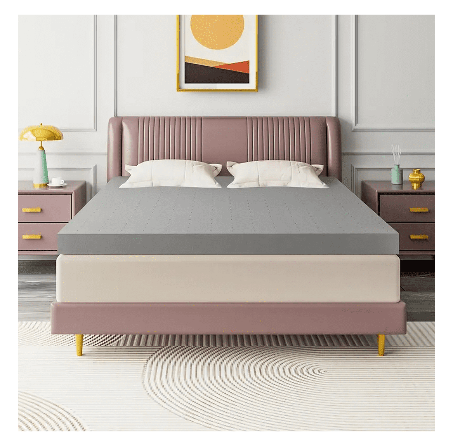 Full Mattress Topper 3 Inch Extra Firm - High Density Foam Bed Topper ...