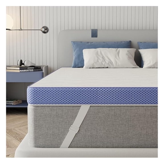 Full Mattress Topper, 3 Inch Memory Foam Cooling Gel Bed Foam Mattress Topper for , Extend Mattress Life, Hot , Washable Cover, Non-Slip Elastic Band,