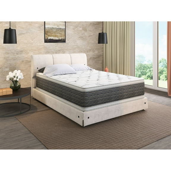 Full Mattress With -wicking Feature - Maintains A Dry Sleeping Environment 14.5" Dream Pillow Top High-performance Foam And Quad Coil Spring System For Peaceful Sleep