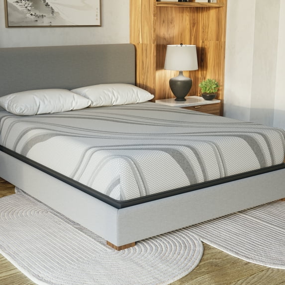 Full Memory Foam Bib With Nl 10" Gel Foam - Medium. Cool Rest. High Density Comfort. Core. Gray. 35.43 Lb. 45 In Package Featuring And Comfortable Sleep. Comfort Layer.