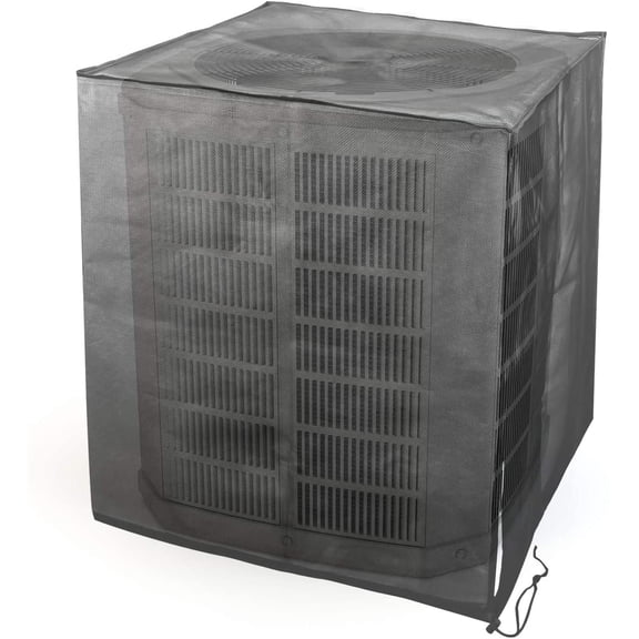 Full Mesh Central Air Conditioner Cover, All Seasons Mesh Air Conditioner Leaf Guard AC Cover for Outdoor Central Ac (27.5 x 27.5 x 31.5)