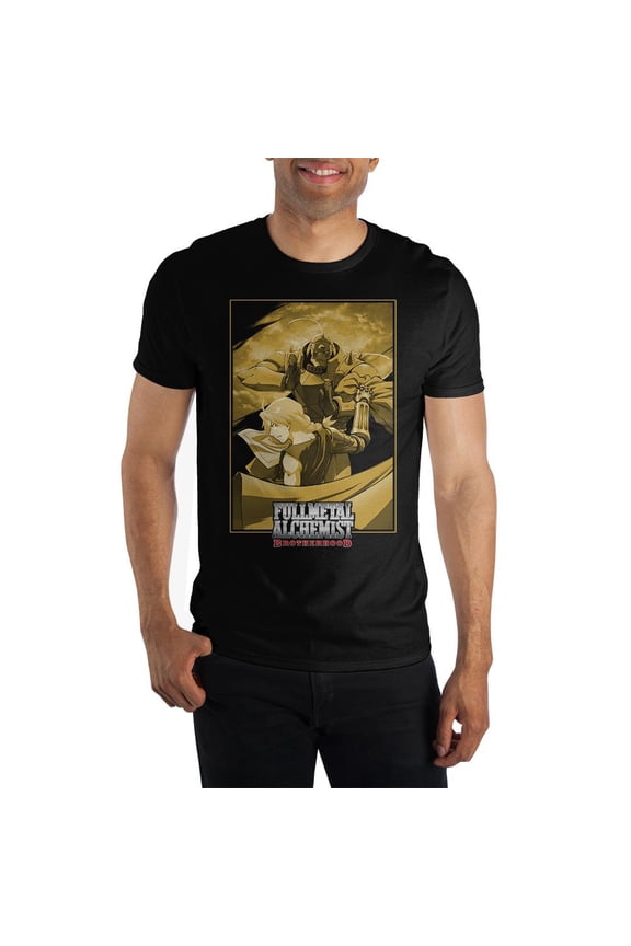 Full Metal Alchemist Anime Mens Graphic Tee-3X-Large