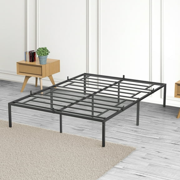 Full Metal Bed Frame, No Box Spring Needed/Reinforced Steel Structure with Heavy Duty Metal Slats/Easy to Assemble/Under, 12.8inch Storege Space/Anti Mattress Sliding/Noise Free