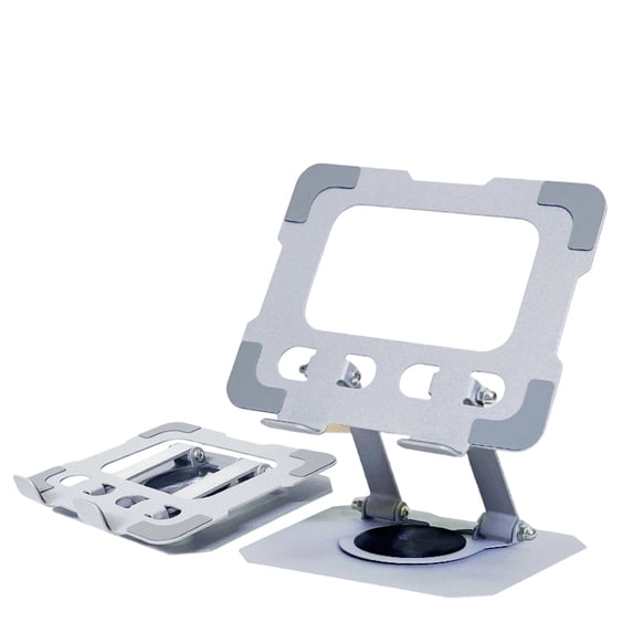 Full Metal Foldable 360° Rotating Tablet Stand Holder Desktop Tablet Stand Holder for Gaming Live Streaming Tablet Stand Holder for iPad Pro Tabs Kindle and More