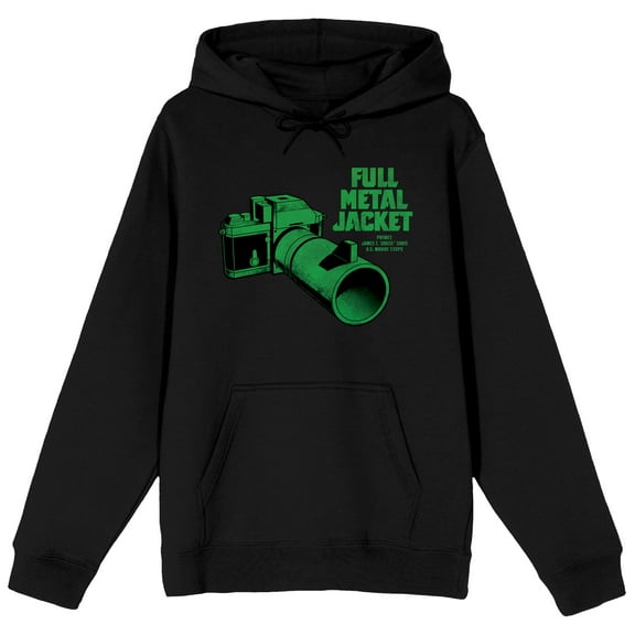 Full Metal Jacket DSLR Camera Adult Black Graphic Hoodie-Medium