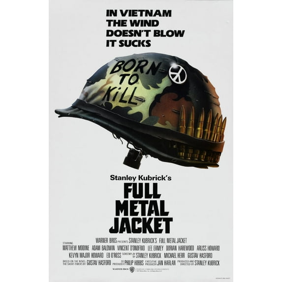 Full Metal Jacket Movie Poster 16in x 24in 16x24 Multi-Color Square Adults Western Graphic