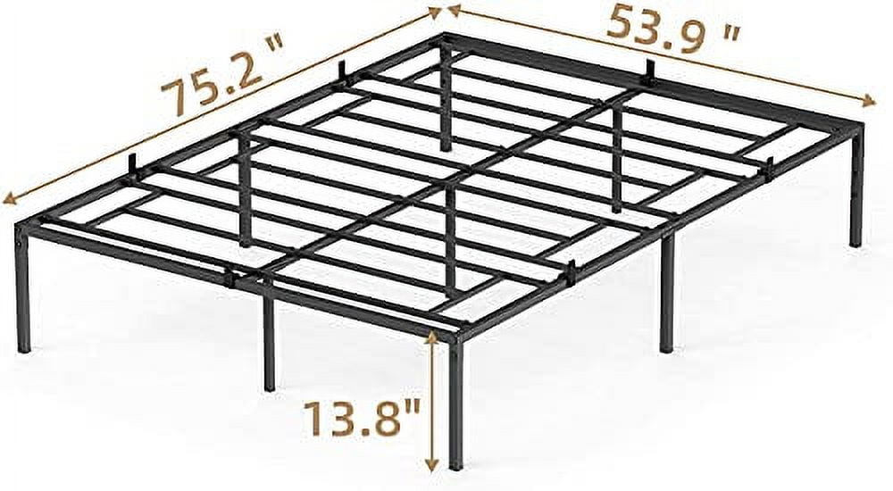 Full Metal Platform Bed Frame with Sturdy Steel Bed Slats,Mattress