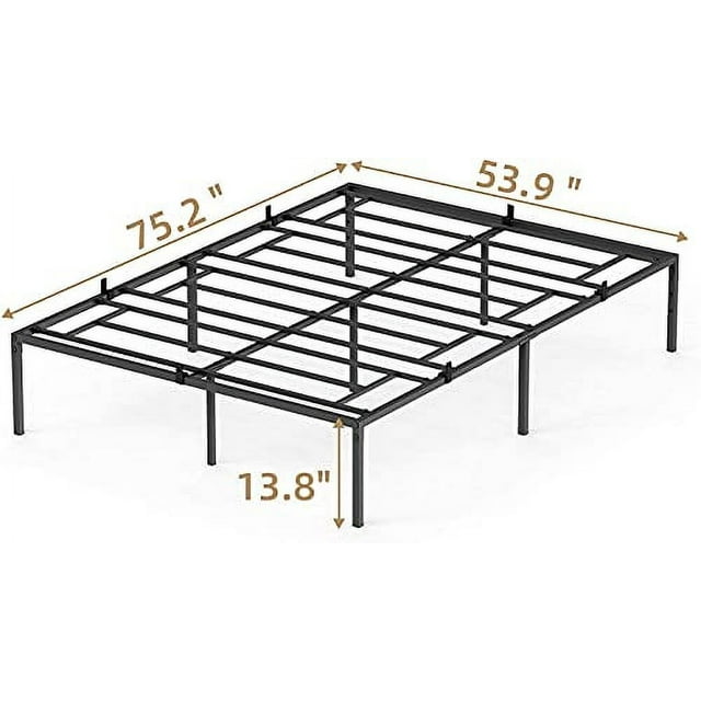 Full Metal Platform Bed Frame with Sturdy Steel Bed Slats,Mattress Foundation No Box Spring