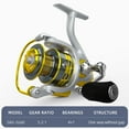 thumbnail image 1 of Full Metal Slant CNC Sea Rod Reel Spinning Reel for Long-Distance Casting and Lure Fishing, 5.2:1 Gear Ratio, 4+1BB, Max Drag 6kg, Spinning Reel 5000, Line Capacity 0.35/200 0.40/160 0.45/120, 1 of 5