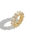 thumbnail image 1 of Full Moissanite Diamond Round Hip-hop Ring 14K Yellow Gold Fashion Rings Top Quialty for Women Men New, 1 of 6