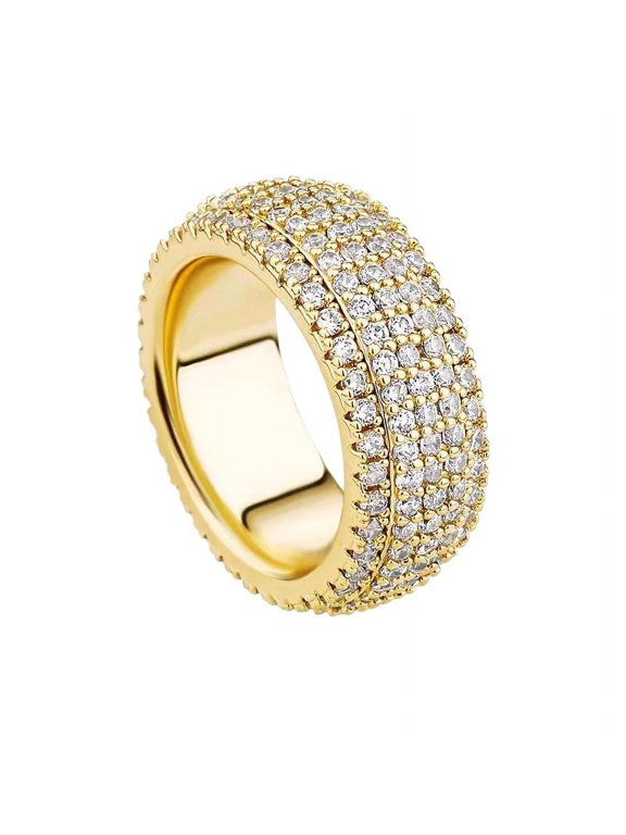 Full Moissanite Rings for Men Engagement Ring Mens Diamond Wedding Bands 18K Sterling Silver Moissanite Promise Rings Moissanite Jewelry for Men