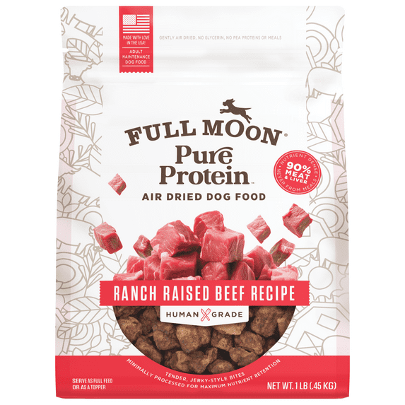 Full Moon Air Dried Beef Dog Food (Premium Feed, 16 Ounces)