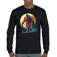 thumbnail image 1 of Full Moon Bigfoot Long Sleeve T-shirt Hiking Sasquatch Hide and Seek Champion, 1 of 7