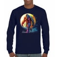 thumbnail image 1 of Full Moon Bigfoot Long Sleeve T-shirt Hiking Sasquatch Hide and Seek Champion, 1 of 7