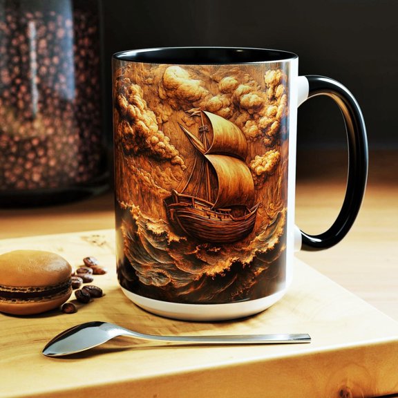 Full Moon Cloudscape Mug: Celestial Coffee Cup, Moon Lover Gift
