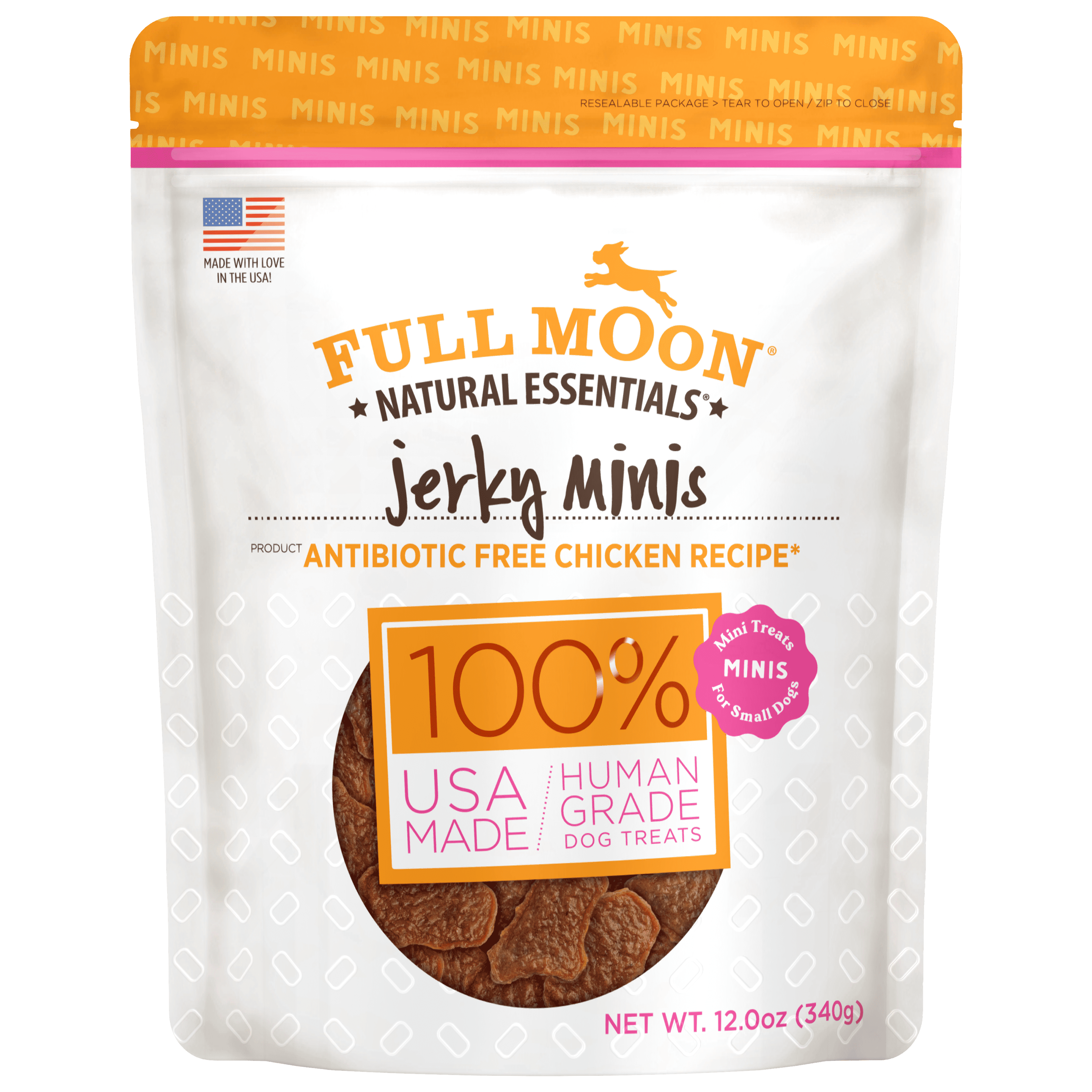 Full Moon Essentials Full Moon Essentials Chicken Jerky Minis 12.0 oz - Walmart.com
