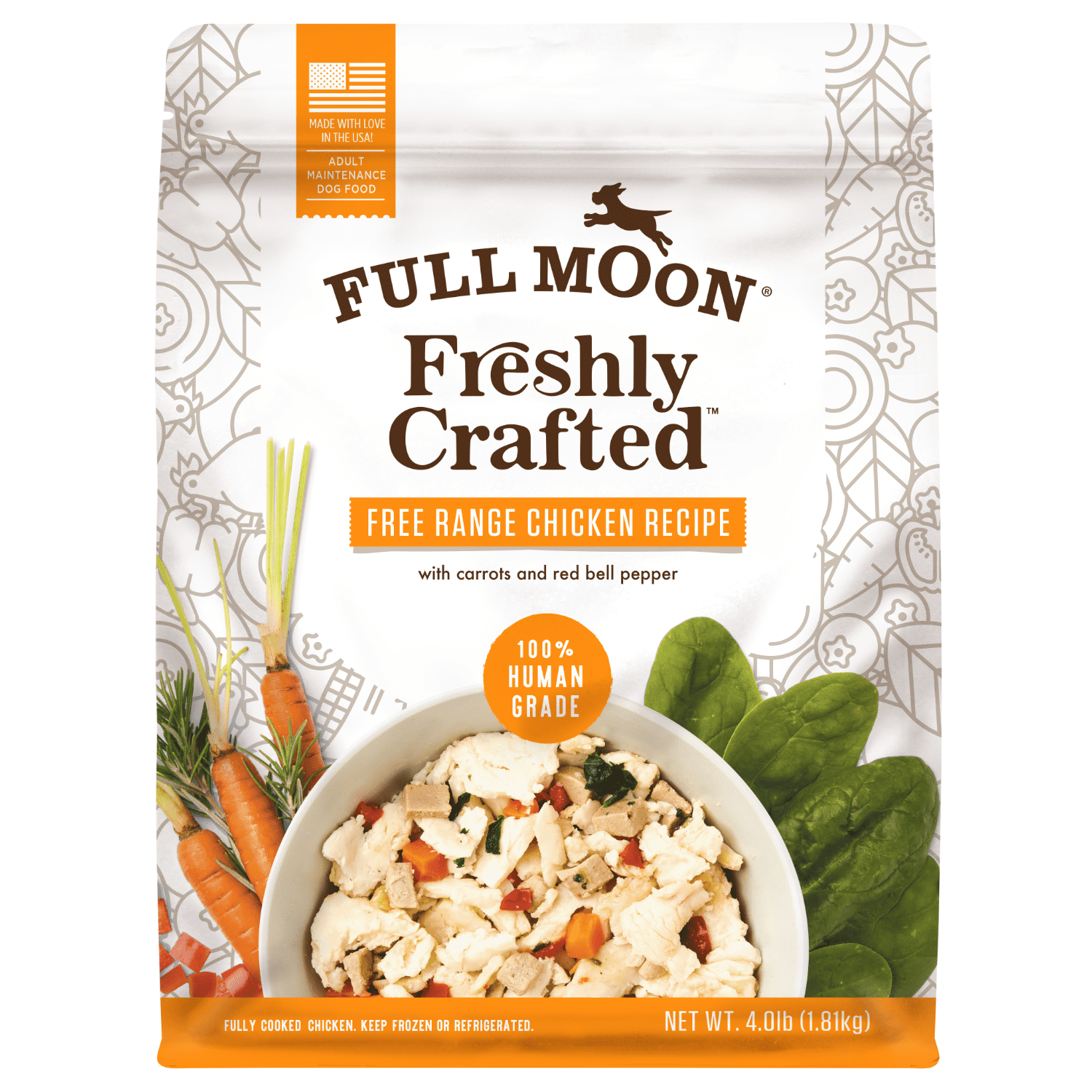 Full Moon Freshly Crafted Free Range Chicken Dog Food 64 oz