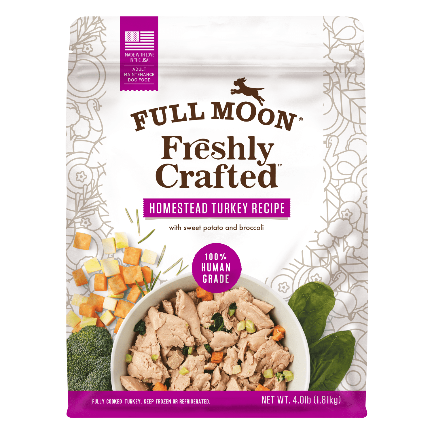 Full Moon Homestead Turkey Recipe Dog Food 64 oz