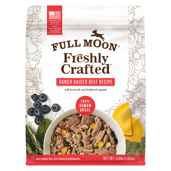 Full Moon Freshly Crafted Ranch Raised Beef Recipe Dog Food 64 oz