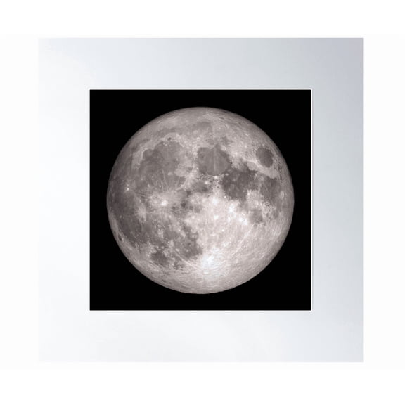 Full Moon Hd Photo Poster Home Decor Office Wall Art Living Room Decor