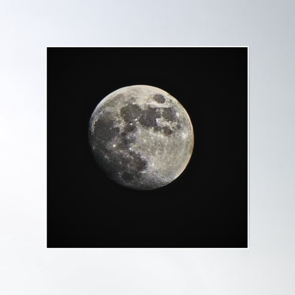 Full Moon High Resolution Photograph Poster Wall Art, Modern Wall Decor, 30x30 UNFRAMED