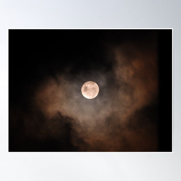Full Moon In Scorpio Poster Wall Art, Modern Wall Decor, 12x18 UNFRAMED