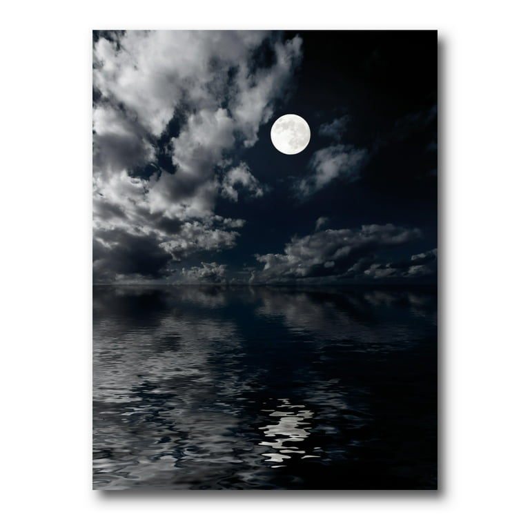 「MOON.」CLARITY ART Super Moon Art Print: Celestial Lunar Decor, Purple & Blue