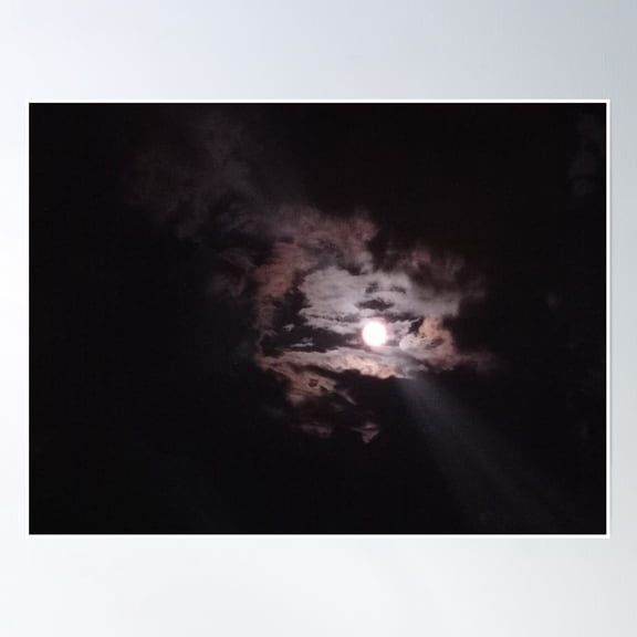 Full Moon Poster Wall Art, Modern Wall Decor, 8x12 UNFRAMED