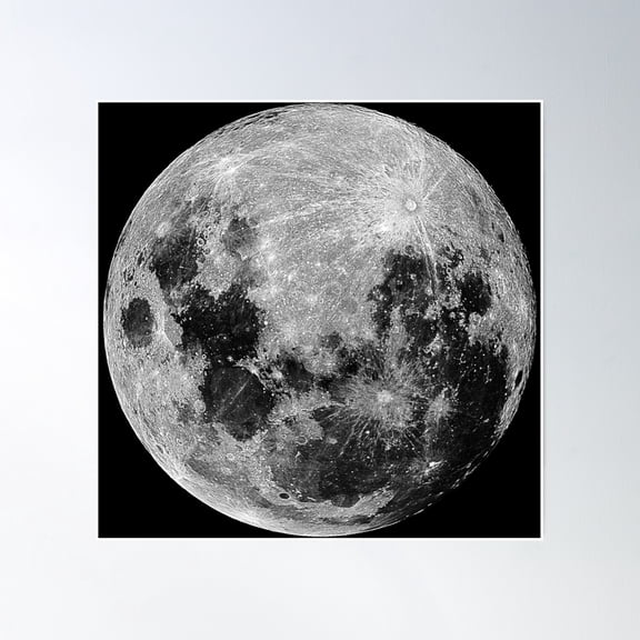 Full Moon Power Poster Wall Art, Modern Wall Decor, 16x16 UNFRAMED
