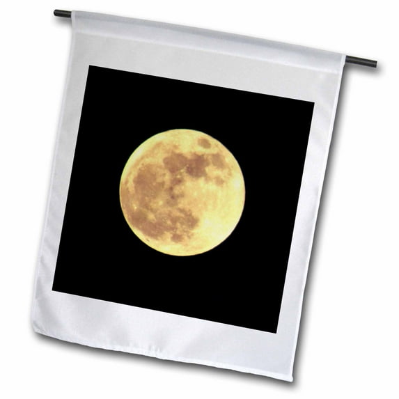 3dRose, Full Moon Rising - Astronomy - Photography, 12 x 18 inch Garden Flag