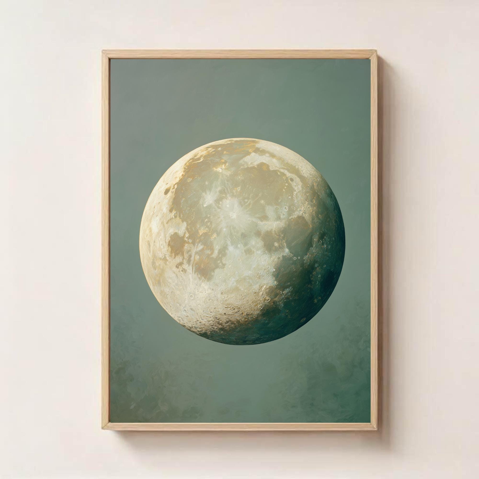 Full Moon Wall Art: Celestial Lunar Print UNFRAMED Poster, Wall Art for ...