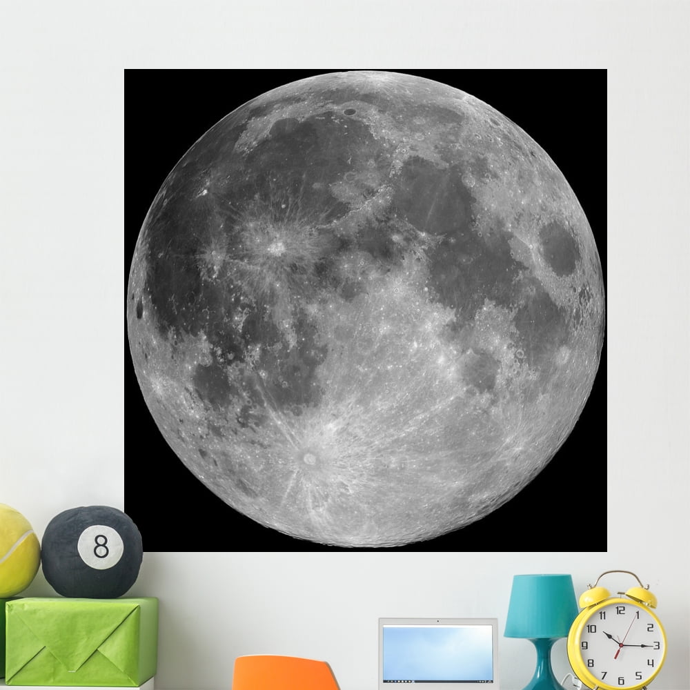 Full Moon Wall Mural Decal by Wallmonkeys Vinyl Peel and Stick Graphic ...