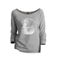 thumbnail image 1 of Full Moon Women's Fashion Slouchy 3/4 Sleeves Raglan Lightweight Sweatshirt Sport Grey 2X-Large, 1 of 3