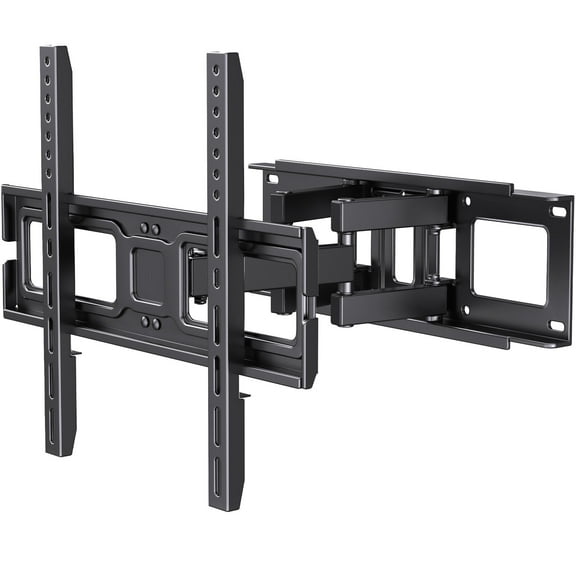 MountFTV Full Motion Articulating TV Wall Mount Bracket for 26-65 inch TVs Swivels Tilts Extention Leveling Holds up to 110 lbs,Max 400 x 400mm, Fits 12/16" Wood Stud
