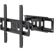 MountFTV Full Motion TV Wall Mount for 26-65 inch TVs Holds up to 110 lbs Swivels Tilts Extension Leveling, Max 400 x 400mm, Fits 8"/12/16" Wood Stud