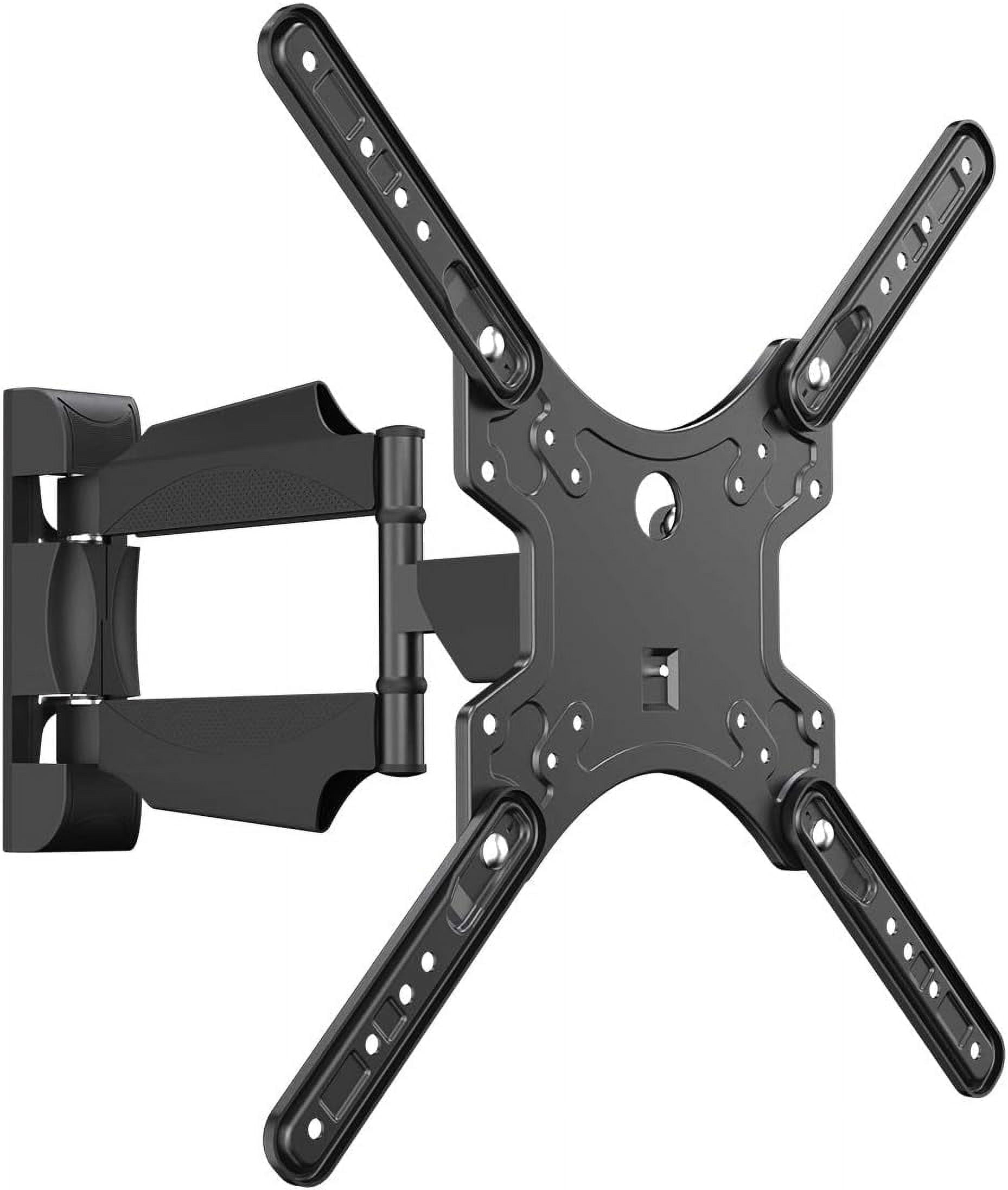 LOOKFUN Full Motion TV Monitor Wall Mount Bracket Articulating Arms Swivel Tilt Extension Rotation for Most 32-55 inch LED LCD Flat Curved Screen TVs & Monitors, Max VESA 400x400mm