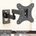 Full Motion TV Monitor Wall Mount Bracket Articulating Arms Swivel Tilt ...