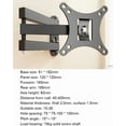 thumbnail image 1 of Full Motion TV Monitor Wall Mount Bracket Articulating Arms Swivel Tilt Extension Rotation for Most 10-32 Inch Flat Curved TVs, 1 of 9